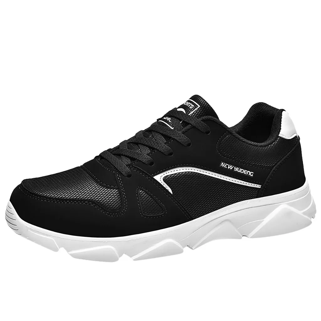 Мужская обувь; Легкая спортивная обувь; модная мужская обувь из дышащего сетчатого материала; Легкая спортивная обувь; Zapatillas Hombr# g3 - Цвет: Белый