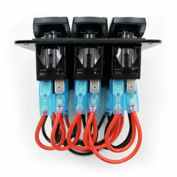 

Panel Rocker Switch Voltmeter Car Marine Boat Waterproof Blue LED Breaker
