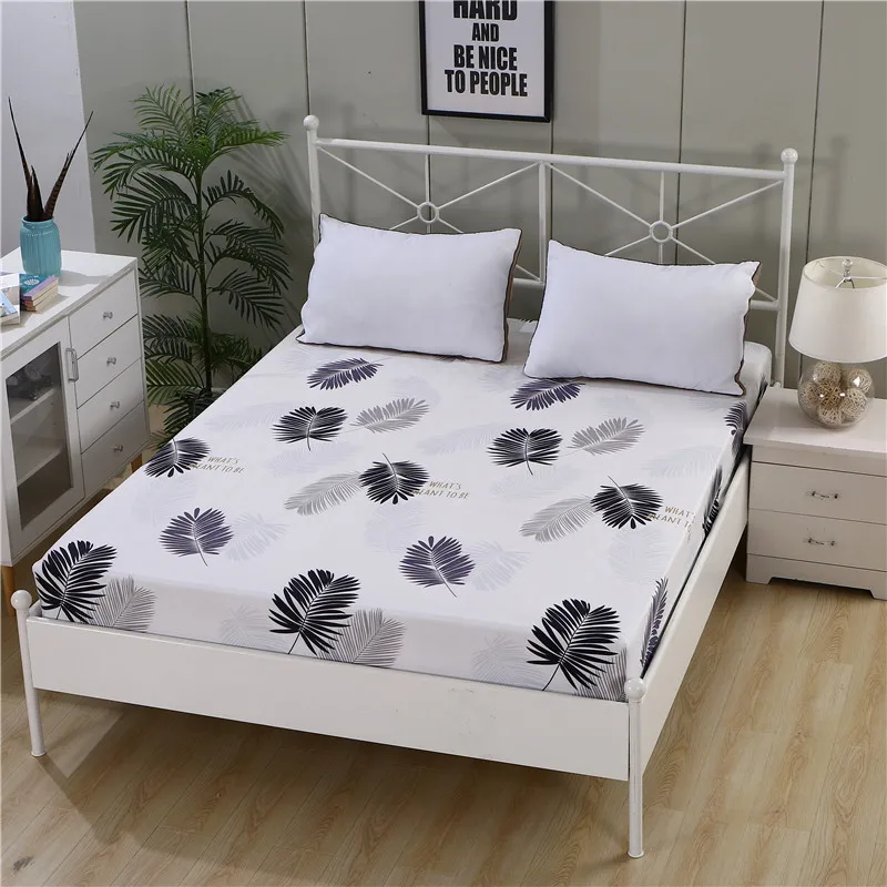  LAGMTA 1 pc 100% Polyester Sheet Mattress Cover Bed Sheet Printing Fitted Sheet Four Corners With E