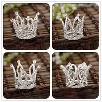 Baby Boy Girl Crown Newborn Photography Props Infants Rhinestone Photoshoot Accessories Picture Shoot for Baby Shower Birthday 1