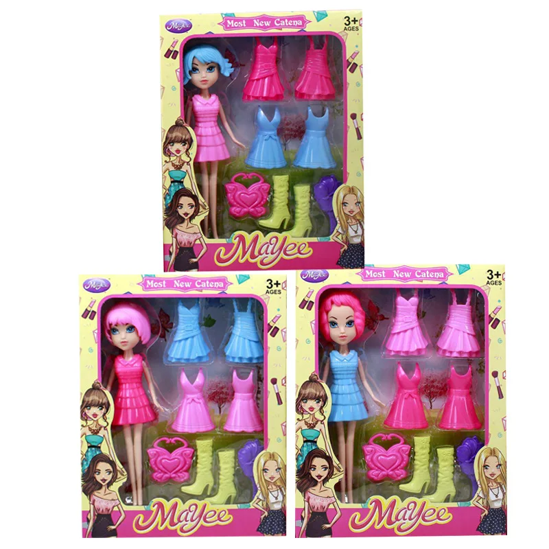New Products Hot Sales Replaceable Bobby Doll Exquisite Gift Box 9-Inch Big Head Girl DIY Suit GIRL'S Birthday Play House