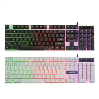 

Eighteen Crossing K280 Suspension Colorful Shining Athletic Game Office Computer Single Keyboard (USB) White