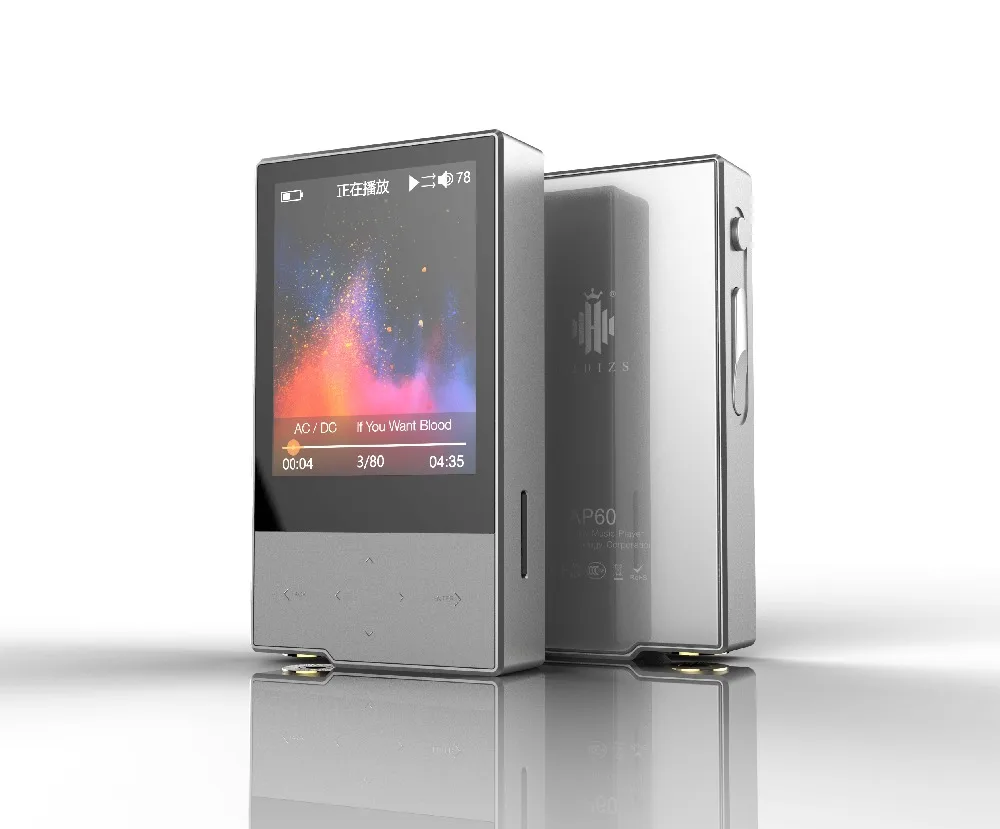 Музыкальный mp3 плеер Hidizs AP60II портативный MP3 с поддержкой Bluetooth Hi Fi звуком высоким