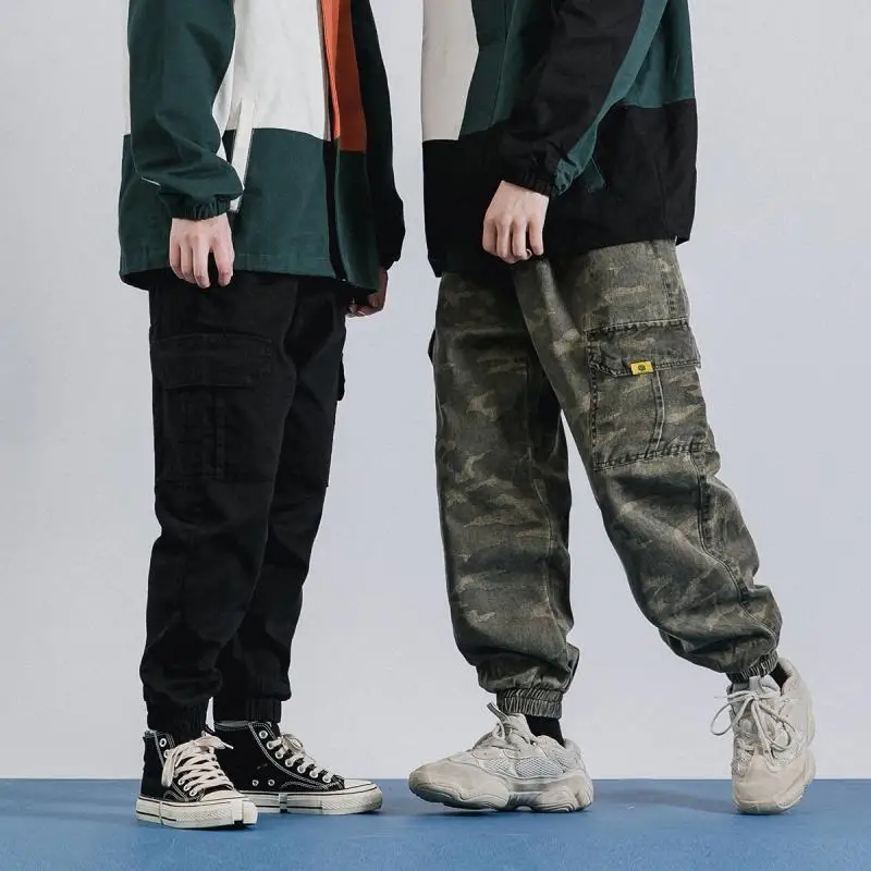 

Origional Japanese-style Washing Retro Camouflage Multi-pockets Workwear Beam Leg Casual Pants 8315 P90