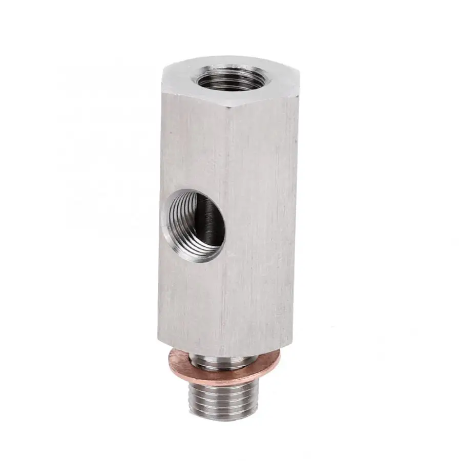 Turbo адаптер масла Давление Сенсор тройник 1/8in NPT мама M10X1 мужской и женский Turbo Давление адаптер автомобильные аксессуары