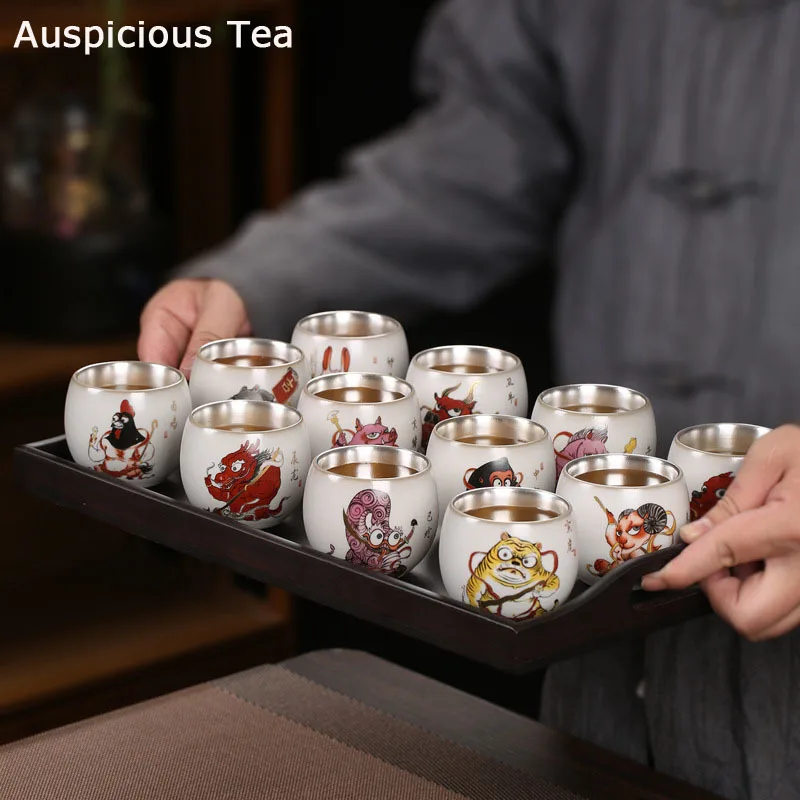 Sterling Silver Tea Set Teacup Ceramic Teacups Chinese Tea Cups