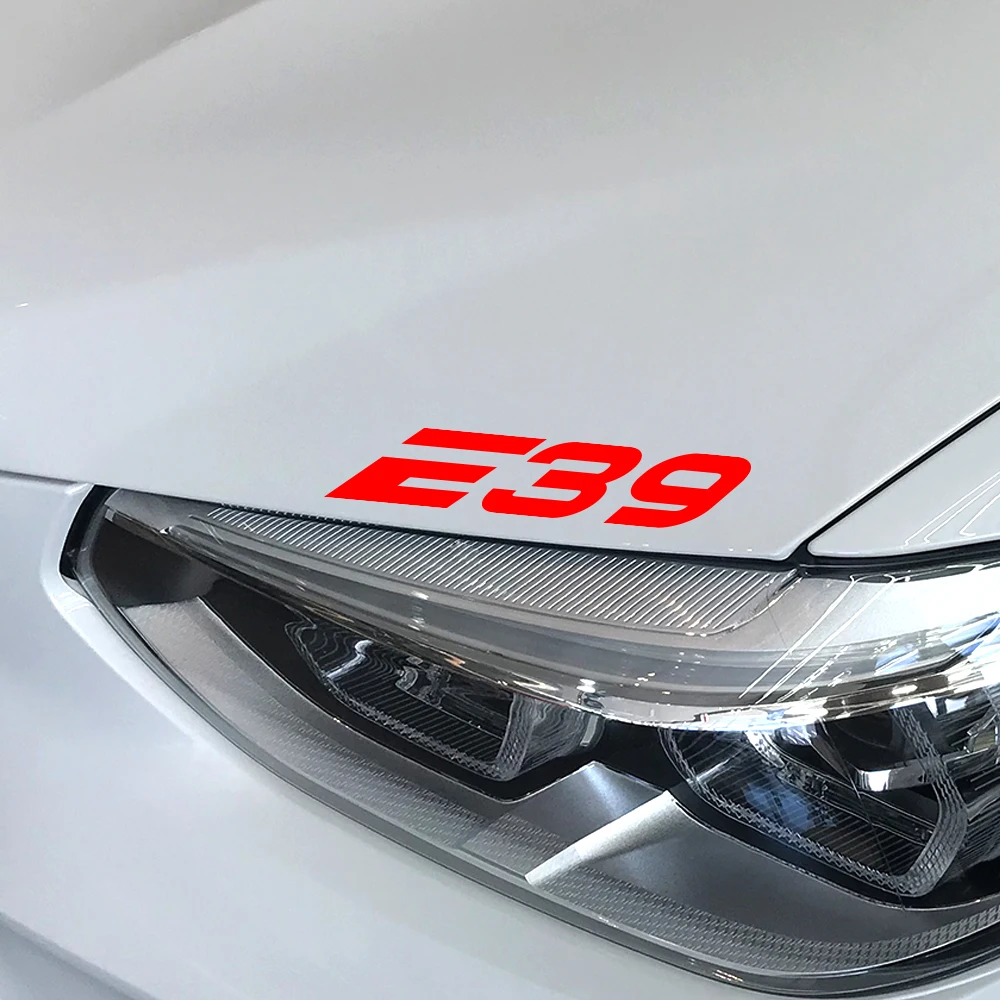 

4PCS Car Stylish Letters Sticker Vinyl Film For BMW E39 Auto Reflective Sport Styling Decals Decoration Car Tuning Accessories