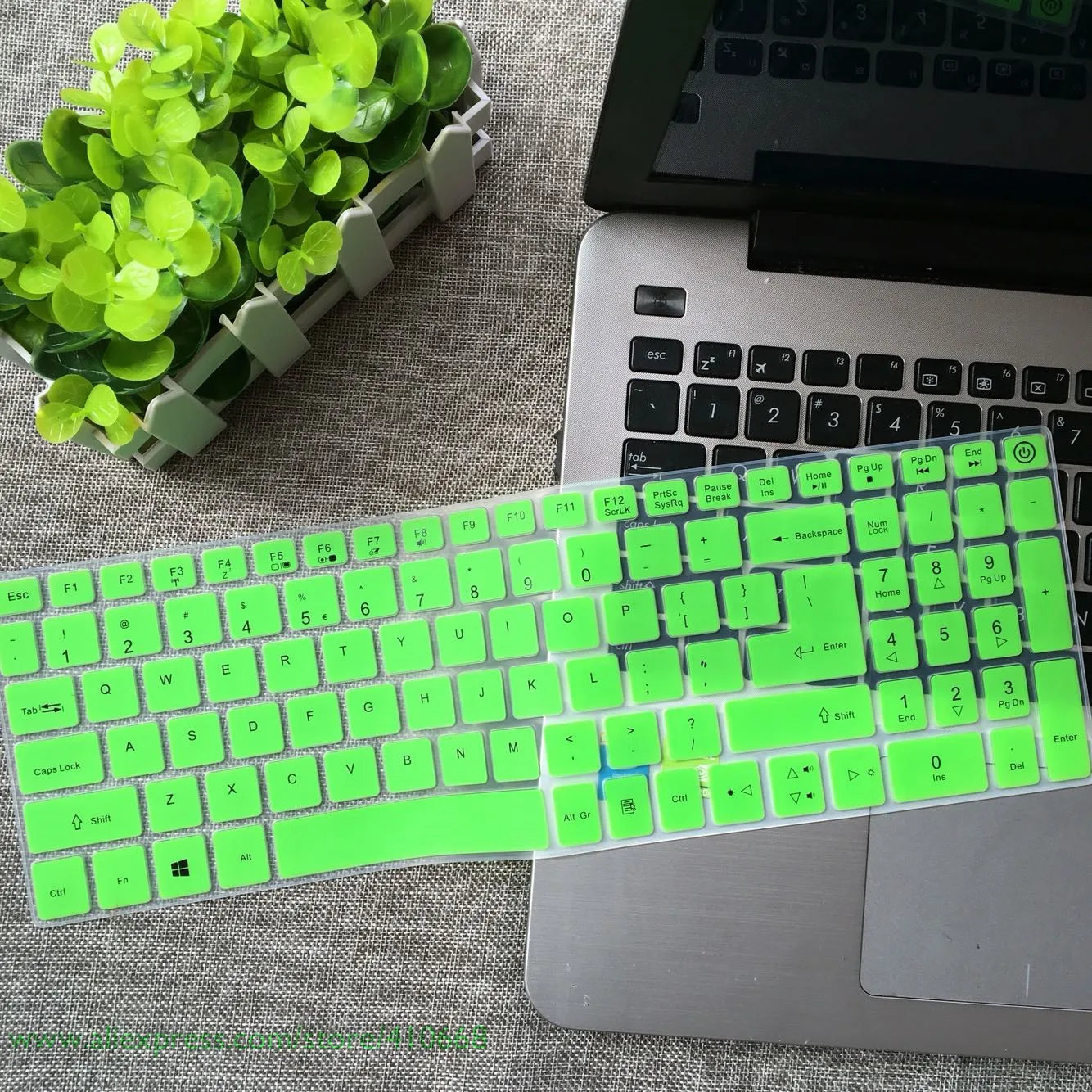 15,6 15 дюймов силиконовая клавиатура протектор кожного покрова для acer Aspire 5 A515 A515-15 A515-15G E5-523G E5-576G E5 523G 575G 576G - Цвет: Green
