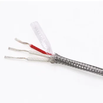 

Compensation line PT100 stainless steel 3 core 3 * 7 * 0.15mm high temperature thermocouple wire glass fiber silver plated wire