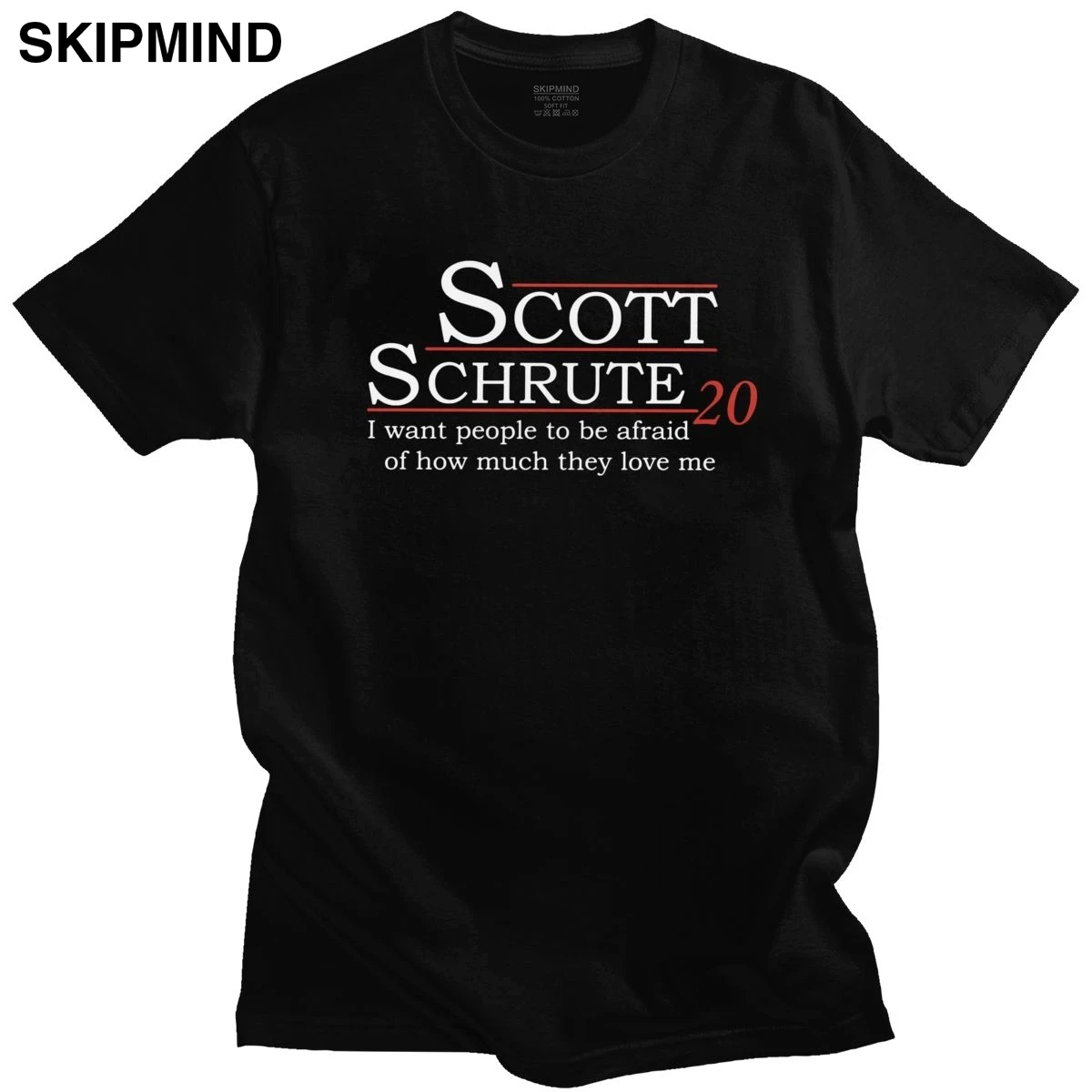 Classic Scott Schrute 2020 TV Show T Shirt Male The Office Quote Short Sleeves Cotton T-shirt Casual Dwight Michael Tee Tops | Мужская