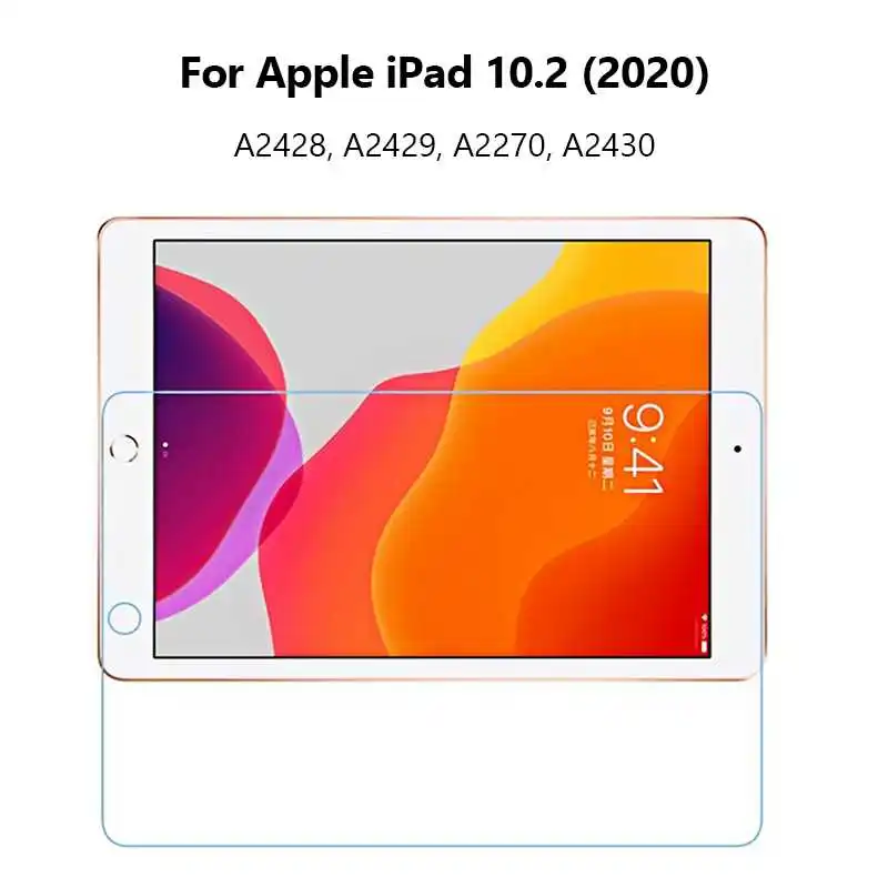 Tempered Glass Screen Protector For iPad 10.2 2020 8 8th Generation 2019 7 7th 4 3 2 Air Tablet Glass tablet back stickers Tablet Accessories