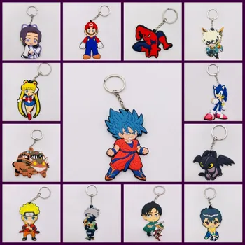 

Customized 3D PVC Key chains Your Own Design Logo Anime Custom Design Key Ring Keychain Trinket Gift Key Holder Wholesale