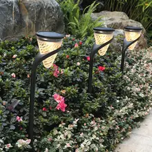 1 шт. 2-Цвет/Цвет Фул алмаз светодиодный солнечный светильник солнечный садовый светильник границы или путь Подсветка открытый солнечный светильник лужайки/Пейзаж