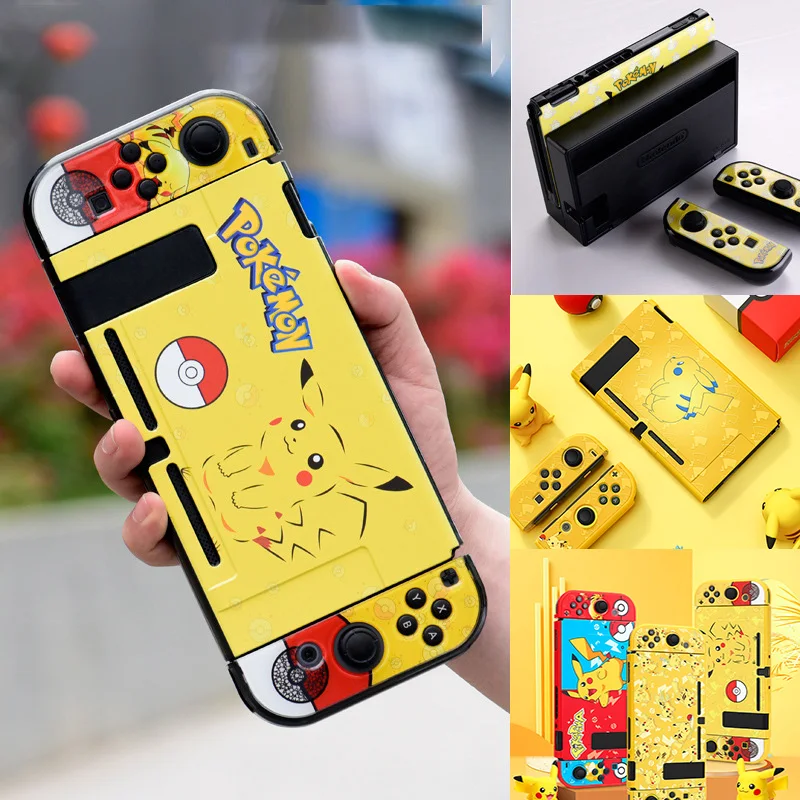 Новый чехол с покемоном Пикачу Nintendo Switch матовый цветной разрезом мультяшный
