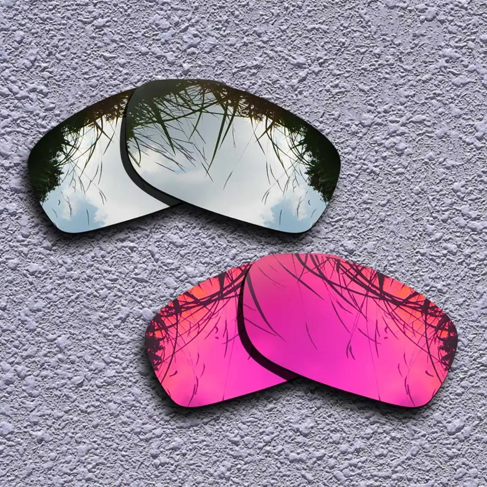 2 Pairs Polarized Replacement Lenses for Oakley Fives Squared Sunglasses- Multiple Choices - Цвет линз: Silver-Purple Red
