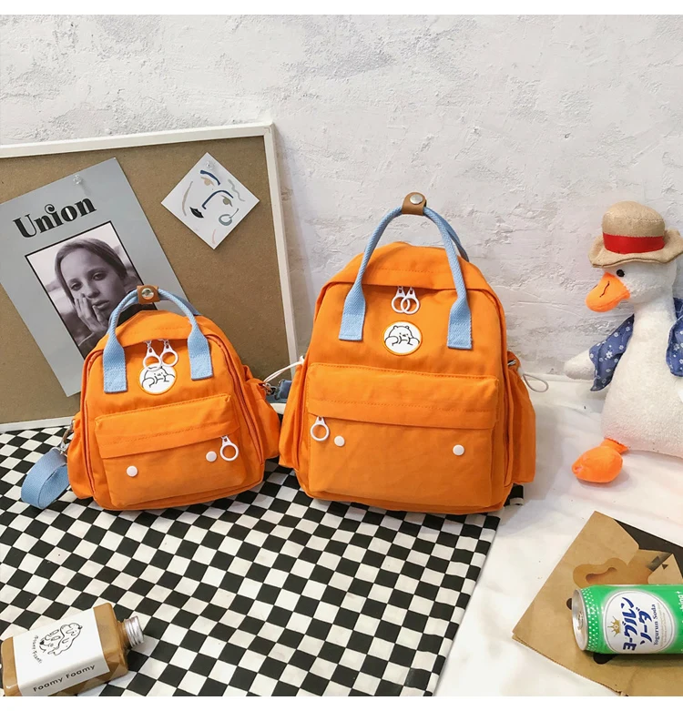 Школьная сумка в японском стиле, рюкзак для кампуса, женский, новинка, маленькая сумка, Ins, сетчатый красный рюкзак для детского сада, дикая дорожная сумка - Цвет: l orange