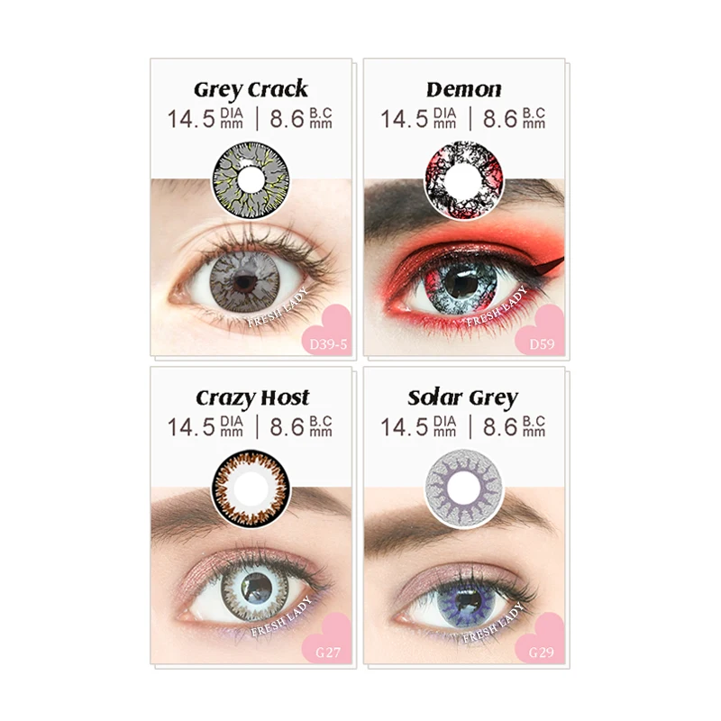 

DemonBig Eye Makeup Contact lens Soft ColorContact Lenses 1 Pair=2PCS for Eye Color Lens Cosplay