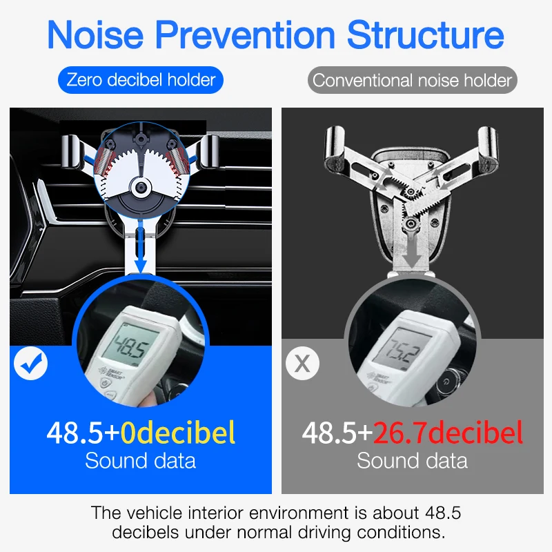  CAFELE Mute series Gravity Car Phone Holder for Air Vent Mount Phone Holder Stand for iPhone Metal 