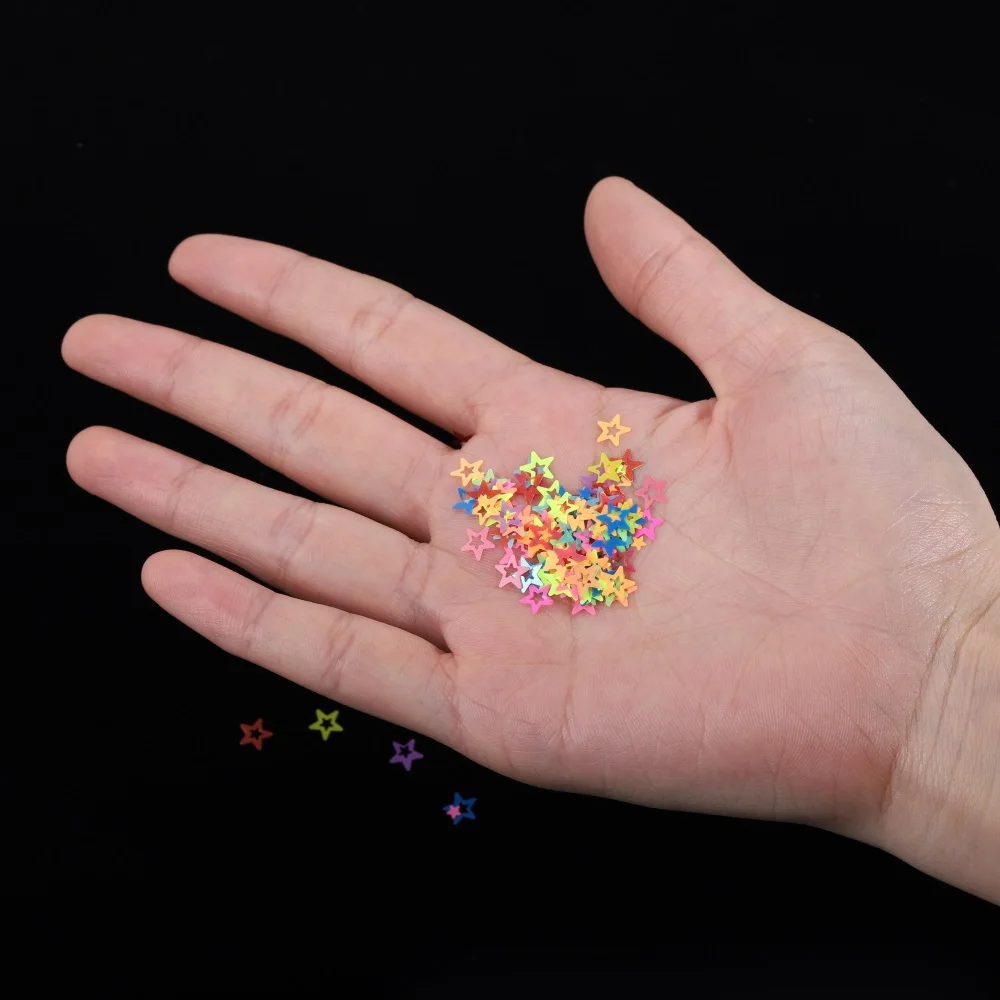 10g/lot Glitter Neon Hollow Star Flakes Colorful Sequins Shining Slices Handmade Decor Fillings For DIY Epoxy Resin Mold Tools