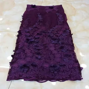 

New 3D handmade flowers African Lace Fabric Embroidered Nigerian Guipure for Wedding High Quality 2019 French Tulle Lace Fabric