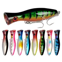 1Pcs Big Popper Floating  Wobbler Fishing Lures 12cm 40g Topwater Trolling Artificial Hard Bait Isca Pike Bass Fishing Tackle 1