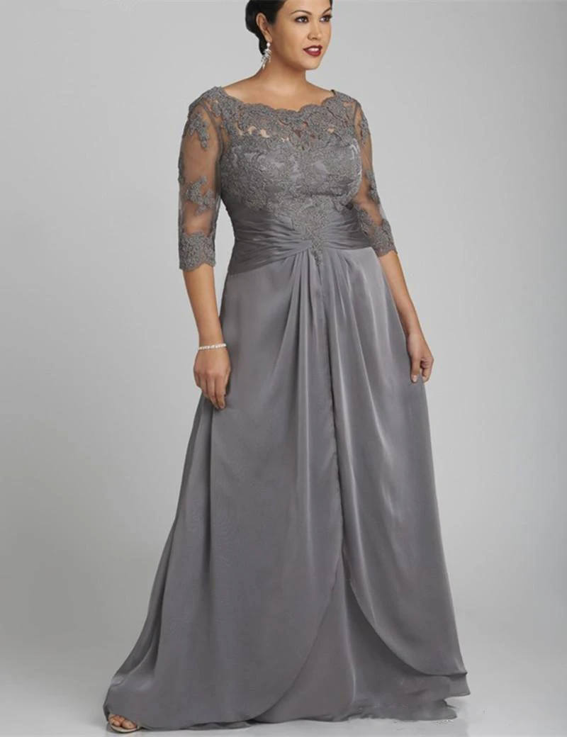 4-sleeve-scoop-neck-lace-chiffon-floor-length-formal-gowns-custom