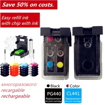 

RU BY UA SA PG440 CL441 Refillable Ink Cartridge for Canon PG440 CL441 440XL 441XL for Printer Pixma MG4280 MX438 518 378 MX438