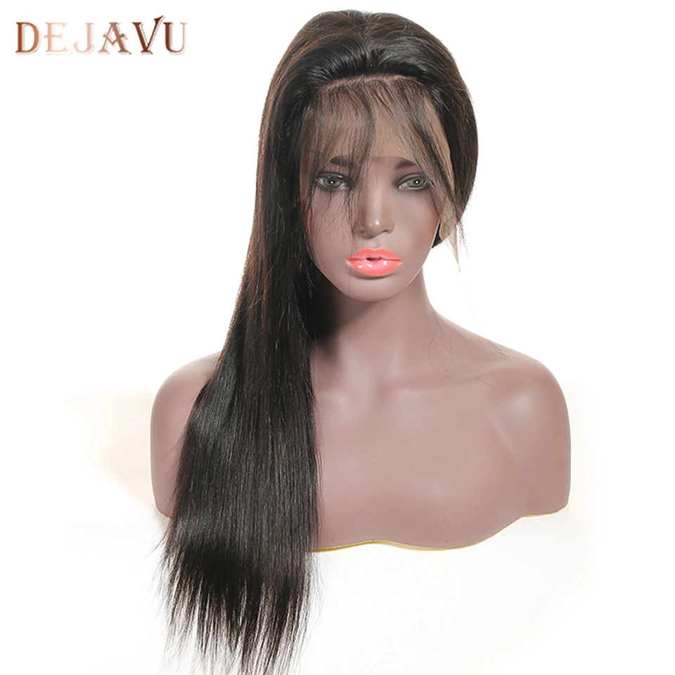 DEJAVU Синтетические волосы на кружеве парики из натуральных волос прямые Синтетические волосы на кружеве парик малайзии-Реми 13x4 Синтетические волосы на кружеве парик с детскими волосами для чернокожей женщины