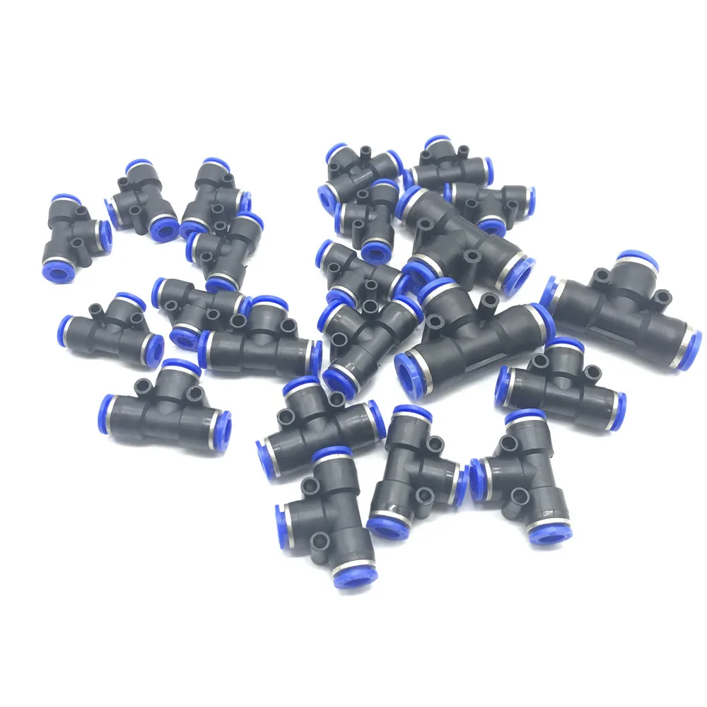 1 Set PE4 PE6 PE8 PE10 PE14 Pneumatic T Type One Touch Push In Quick Fittings | Обустройство дома