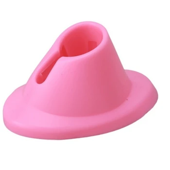 

Pink Silicone Nail Polish Holder Showing Shelf Fashion DIY Salon Nail Art Polish Bottle Stand Nail Art Tool Accessories