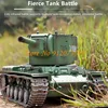1:16 KV-2 Simulation Military Remote Control Heavy Tank Smoke Device Infrared Battle 320° Turret Rotation Metal Track RC Boy Toy 4