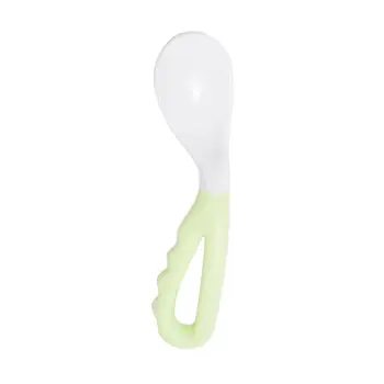 

Infant Spoon Baby Utensils Spoons Safety Feeding Bending Spoon Curved Flatware E65D