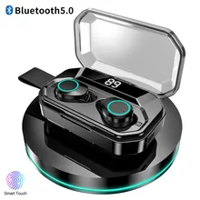 Беспроводные наушники TWS Bluetooth 5,0, наушники, светодиодный дисплей, Hi-Fi стерео гарнитура, спортивные, для бега, IPX7, водонепроницаемые, свободные руки, наушники