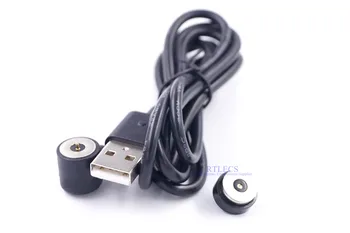 

2 pcs Power Charge Cable USB Male A Connector to Magnet Spring Loaded Pogo Pin 2 Pin 1 Meter 2 A Angled Adapter target PCB Soder