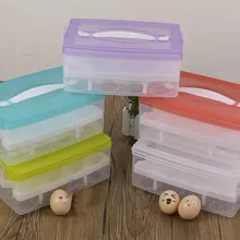 Кухонное хранение 24 Сетки двойное Яйцо хранения холодильник коробки Яйцо хранения кухня открытый портативный контейнер коробка для яиц^ 27