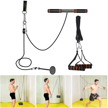 

Fitness DIY Pulley Cable Machine Attachment System Arm Biceps Triceps Blaster Hand Strength Trainning Home Gym Workout Equipment