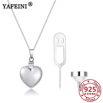 شراءYAFEINI 925 فضة القلب جرة القلائد ل رماد الحيوانات الأليفة الرماد النعش الحرق المعلقات تذكار الحيوانات الأليفة رماد مجوهرات جنائزية