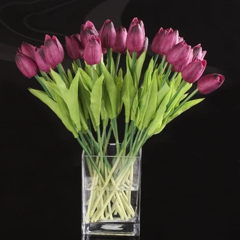 

Tulip Flower Latex Real Touch For Wedding Bouquet Decor Best Quality KC455 (20 pcs)