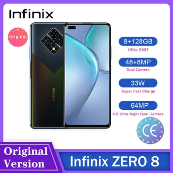 Перейти на Алиэкспресс и купить Смартфон Infinix ZERO 8, 6,85 дюйма, 8 + 128 ГБ, 64 мп, Helio G90T, 33 Вт, Android