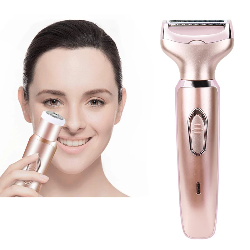 SONAX PRO Rechargeable Women Epilator Lady Shaver 2 In 1 Body Hair Removal Razor Trimmer Facial Depilation Shaving Machine