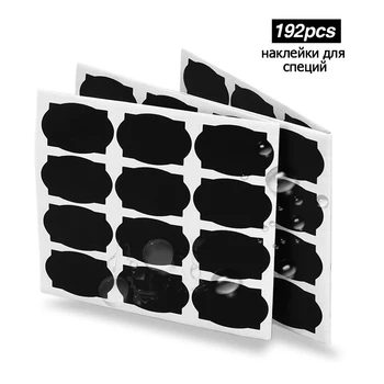 

192pcs Spice Stickers Removable Kitchen Label Sticker Jars Stickers Organizer Storage Bottles Jar Jam Labels Blackboard Decals