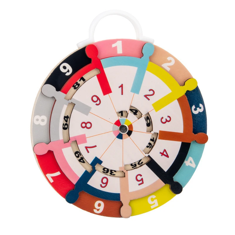 

Children's Educational Toy Double-sided Learning Multiplication Decomposition Plate Math Teaching Aid Animal Matching Turntable