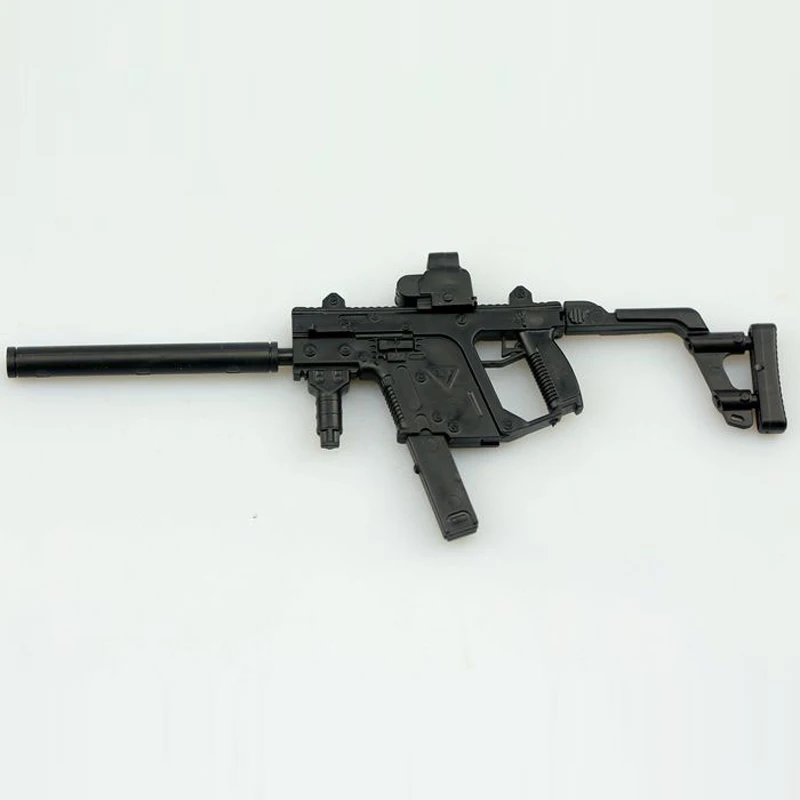 1:6 пушка в сборе модель KRISS Vector Submachine пистолет пластмассовая головоломка модель для 1/6 Солдат Военные оружие мальчиков коллекция игрушек