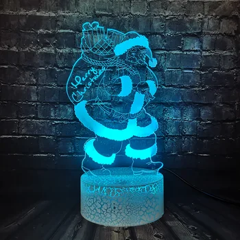 

Amroe Christmas Series Santa Claus Lamp 3D Cartoon Touch Remote Base Holiday Atmosphere LED Night light Christmas lamp Children