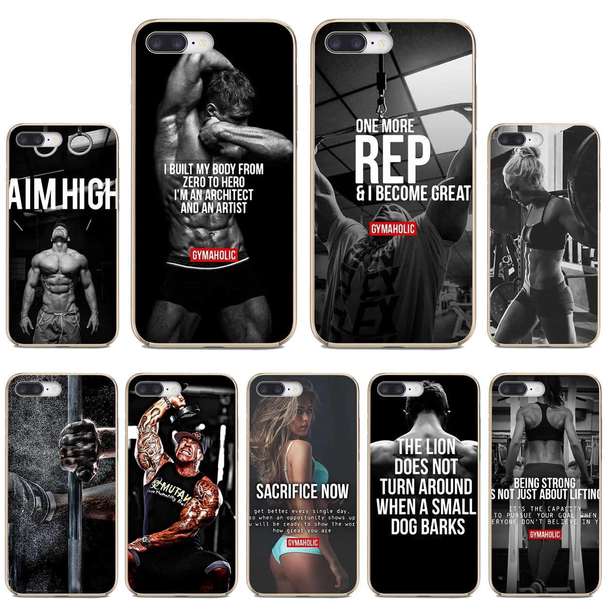 Gymaholic-Бодибилдинг-тренажерный зал-фитнес для Apple iPhone 10 11 12 Pro Mini 4S 5S SE 5C 6 6S 7 8 X XR XS Plus