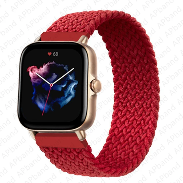 20mm 22mm Braided solo loop For Amazfit GTS 2 2e GTS2 Mini GTR 3 3 TrendingWarehouse