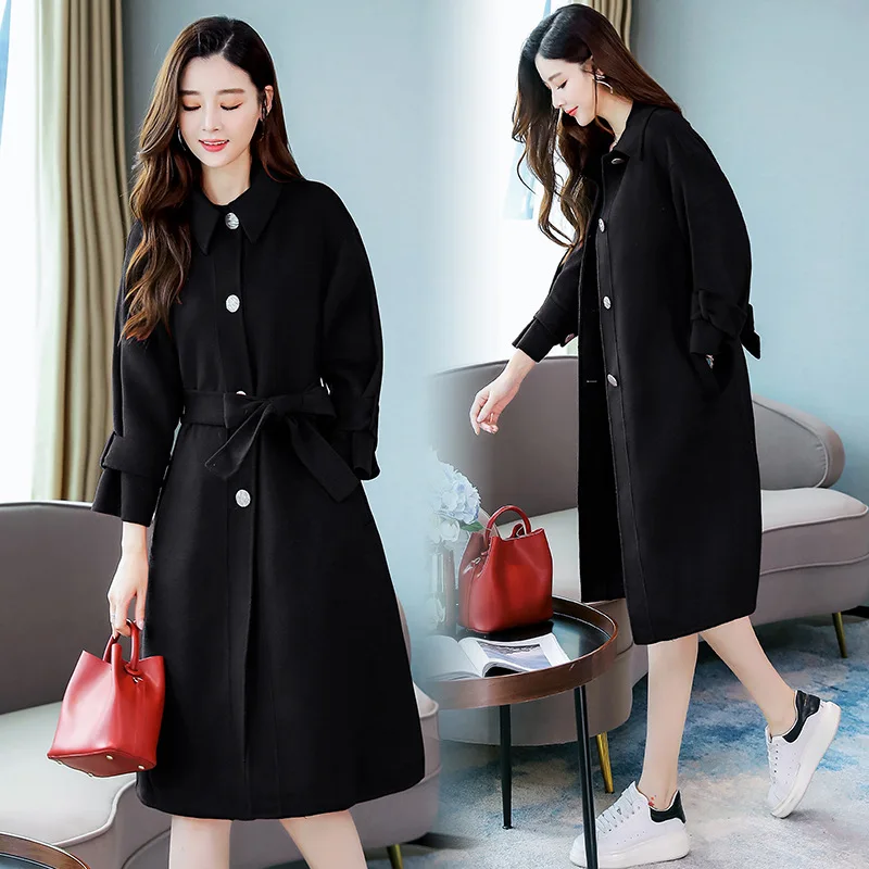 Nicesense Casaco Feminino Abrigos Mujer Invierno осенне-зимнее пальто женское пальто Manteau Femme шерстяное меховое пальто с воротником