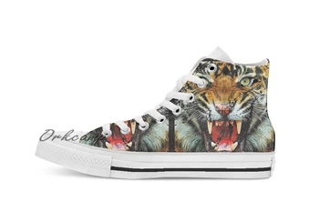 

Richard Parker Custom Casual High Top lace-up Canvas shoes sneakers Drop shipping