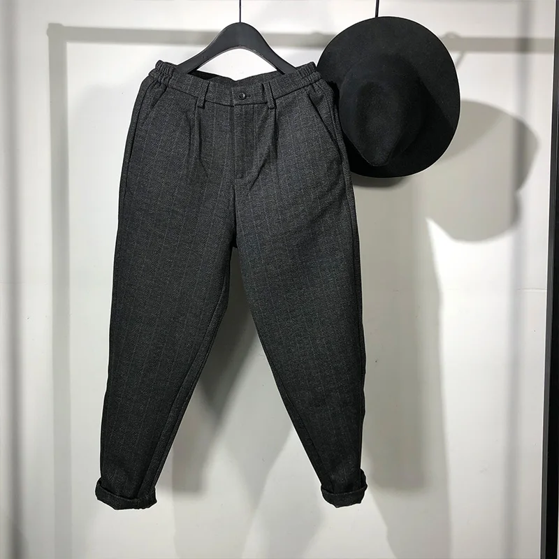 

Owen Seak Men Casual Pants High Street Wear Pencil Length Pants Men's Sweatpants Spring Harem Black Pants