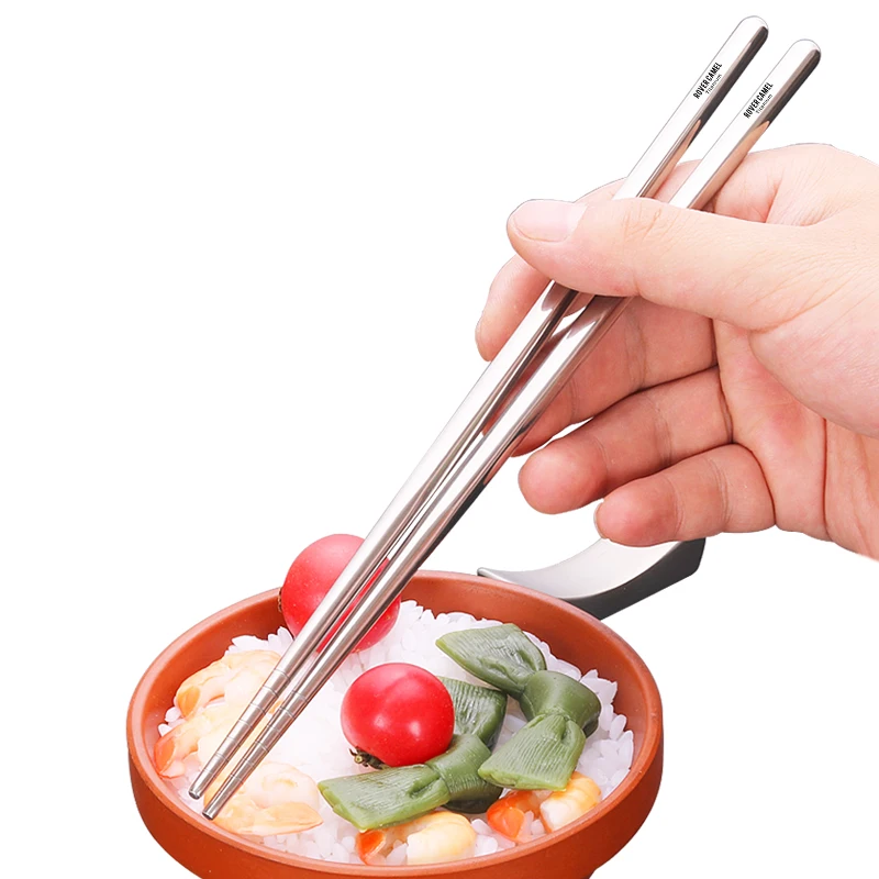 

Rover Camel Outdoor Titanium Chopsticks 1 Pair Portable Chopsticks Tableware Exquisite Non-slip Reusable Chopsticks